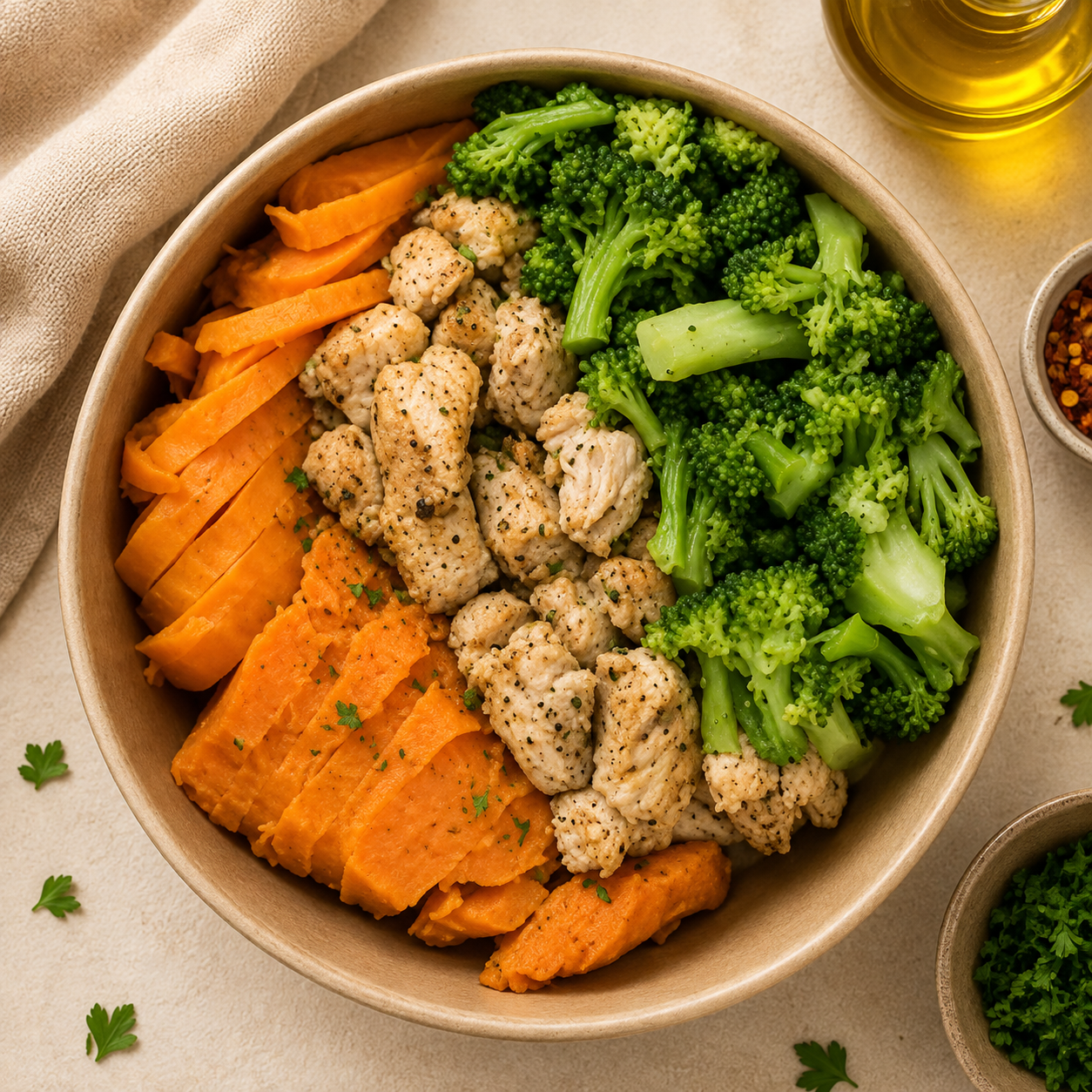Poulet, patate douce et brocoli – Prep'eat